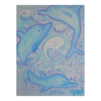 Canvas Print -Happy Dolphins by rlwinkelmann Canvas Print -Happy Dolphins