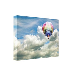 Canvas Print - Hot air balloon in clouds