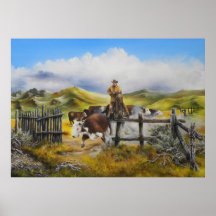 Canvas Print of Oil Painting The Runner
