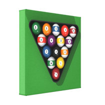 Canvas Print: Racked Pool Balls / Billiards