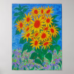 Canvas Print - sunflowers in the garden