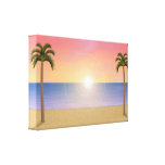 Canvas Print: Sunset / Sunrise Beach Scene