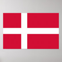 Canvas Print with Flag of Denmark
