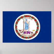 Canvas Print with Flag of Virginia, U.S.A.