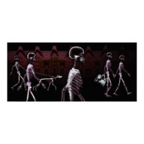 Canvas Print X-Ray Skeletons Midnight Stroll