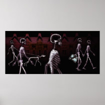 Canvas Print X-Ray Skeletons Midnight Stroll