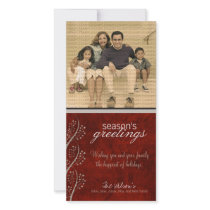 Canvas Textured Grunge Holiday Photo Card :: 02 photo cards