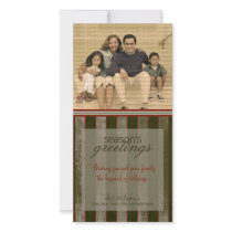 Canvas Textured Grunge Holiday Photo Card :: 03 photo cards