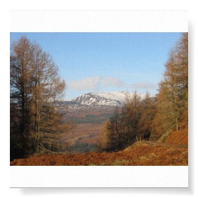 Canvas, torlum Hill, Scotland Poster by Bourach