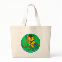 Canvas Tote-Dog Gone Fishing bags
