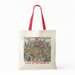 Canvas Travel Tote Bag - City of Jerusalem