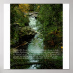 Canyon Falls with Abraham quote Posters