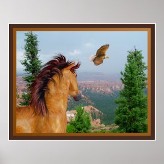 Canyon Horse - Eagle Poster print