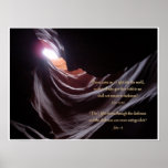 Canyon Light Scripture Poster Print