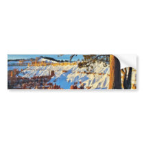 Canyon Winter Snow Pine Trees Utah bumper stickers by lifesphere Canyon Winter Snow Pine Trees Utah bumper stickers