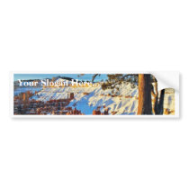 Canyon Winter Snow Pine Trees Utah bumper stickers by lifesphere Canyon Winter Snow Pine Trees Utah bumper stickers