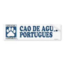 Cao De Agua Portugues Blue Bumper Stickers
