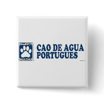Cao De Agua Portugues Blue Pinback Buttons