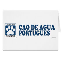 Cao De Agua Portugues Blue Greeting Card