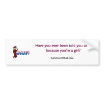 Cap and Gown Girl Bumper Sticker