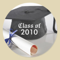 Cap and Tassel Custom Graduation Invitation Seal stickers