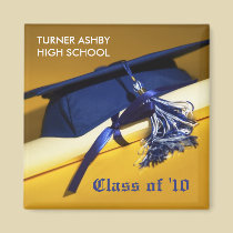 Cap and Tassel Custom Graduation Keepsake Magnet_2 magnets