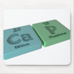 Cap as Ca Calcium and P Phosphorus Mouse Pad