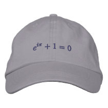 Cap: Euler's identity embroidered, small, gray Embroidered Hats