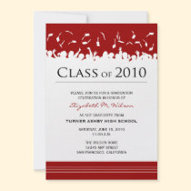 Cap & Gown 2011 Graduation Announcement (red) invitations