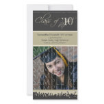 Cap & Gown Graduation Photo Announcement (taupe) photo cards