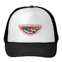 Cap Patriotic Land of the Free Trucker Hats