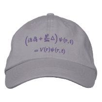 Cap, Schrodinger equation, Dark Gray Embroidered Hat