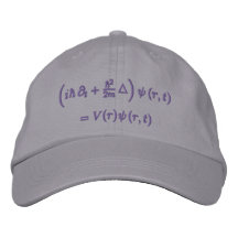 Cap, Schrodinger equation, Dark Gray Embroidered Hat