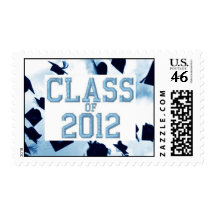 Cap Toss Aqua Class of 2012 Grad Stamp