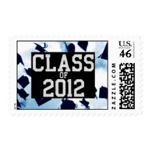 CAP Toss Black & White Class of 2012 Grad Stamp