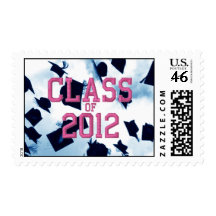 Cap Toss Pink Class of 2012 Grad Stamp