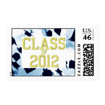 Cap Toss Yellow Class of 2012 Grad Stamp