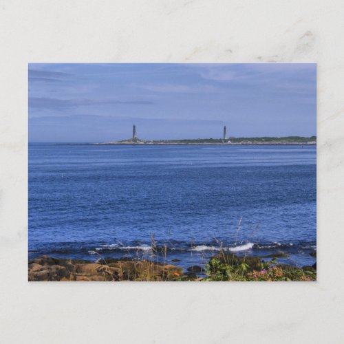 Cape Ann Twin Lighthouses-Postcard postcard