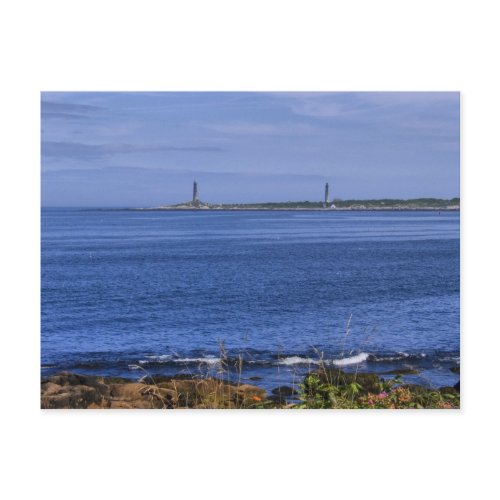 Cape Ann Twin Lighthouses-Postcard postcard