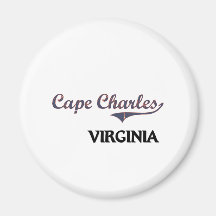 Cape Charles Virginia City Classic Refrigerator Magnet