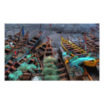 Cape Coast Boats Through the Castle Portal Photographic Print