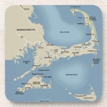 Cape Cod and the Islands Drink Coaster