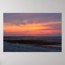 Cape Cod Bay Sunset Orleans Poster