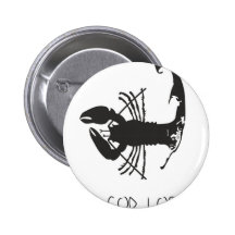 CAPE COD LOBSTER PINBACK BUTTON