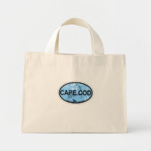 Cape Cod Oval Design. Canvas Bags