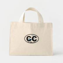 Cape Cod Oval Design. Tote Bags