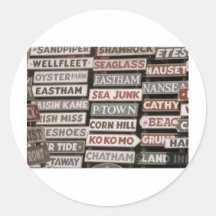 Cape Cod Round Stickers