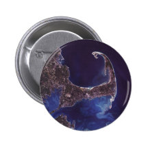 Cape Cod Satellite Photograph Button