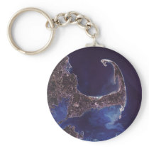 Cape Cod Satellite Photograph Keychains