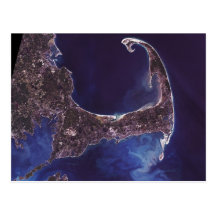 Cape Cod Satellite Photograph Postcard